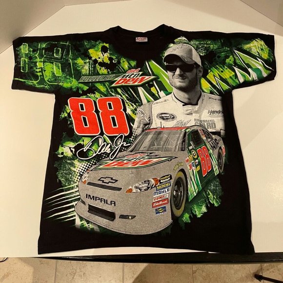 Dale Earnhardt Jr. #88 Nascar Mountain Dew All Over Print Chase T-shirt 2012 | M - Picture 1 of 4